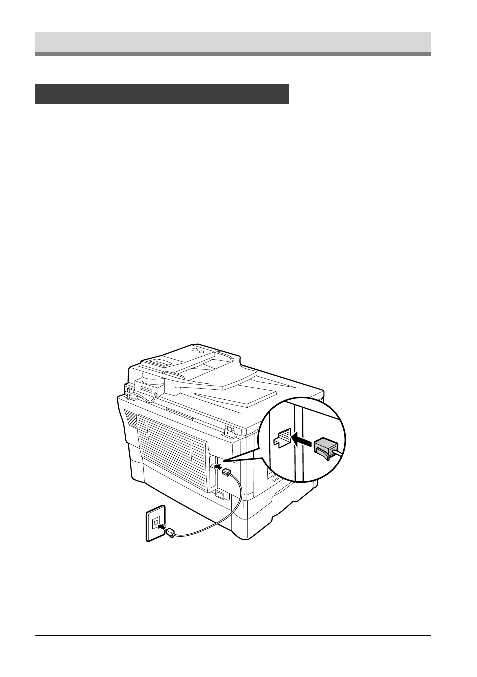 Connections, Connecting the telephone line cord | Toshiba Copier User Manual | Page 7 / 78