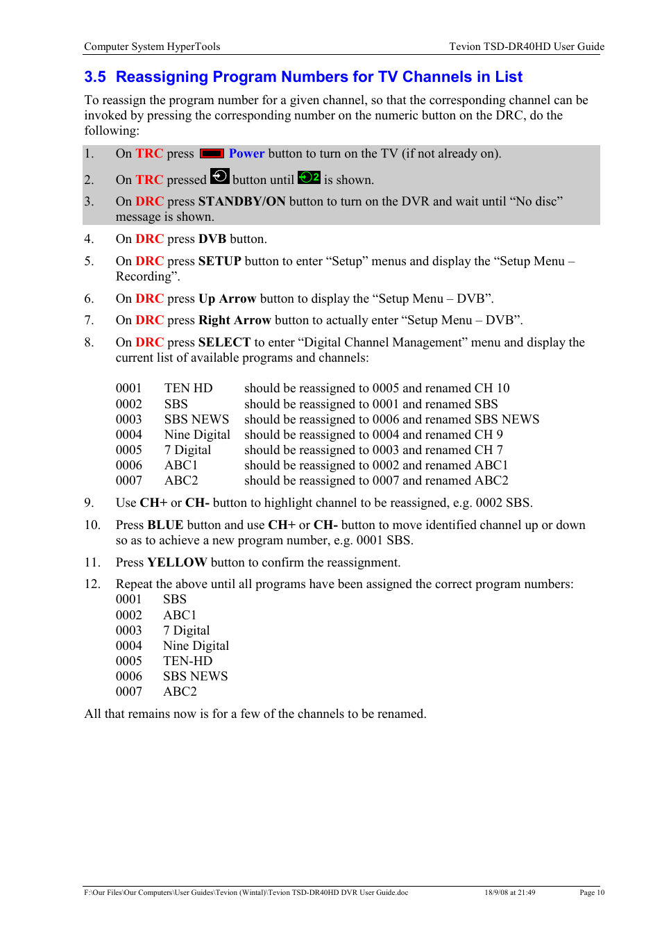 Toshiba Tevion TSD-DR40HD User Manual | Page 13 / 39
