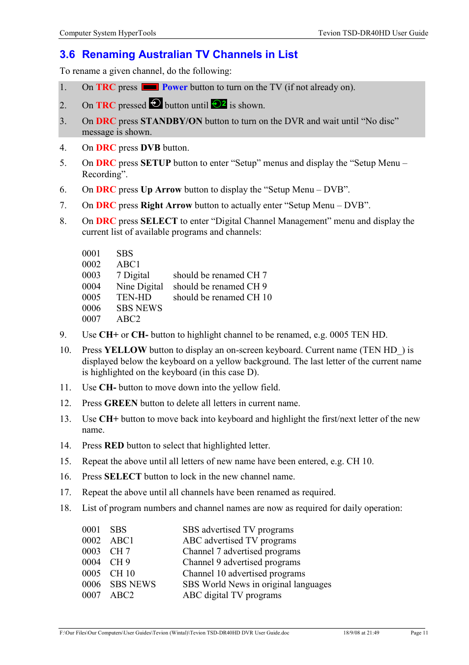 Toshiba Tevion TSD-DR40HD User Manual | Page 14 / 39