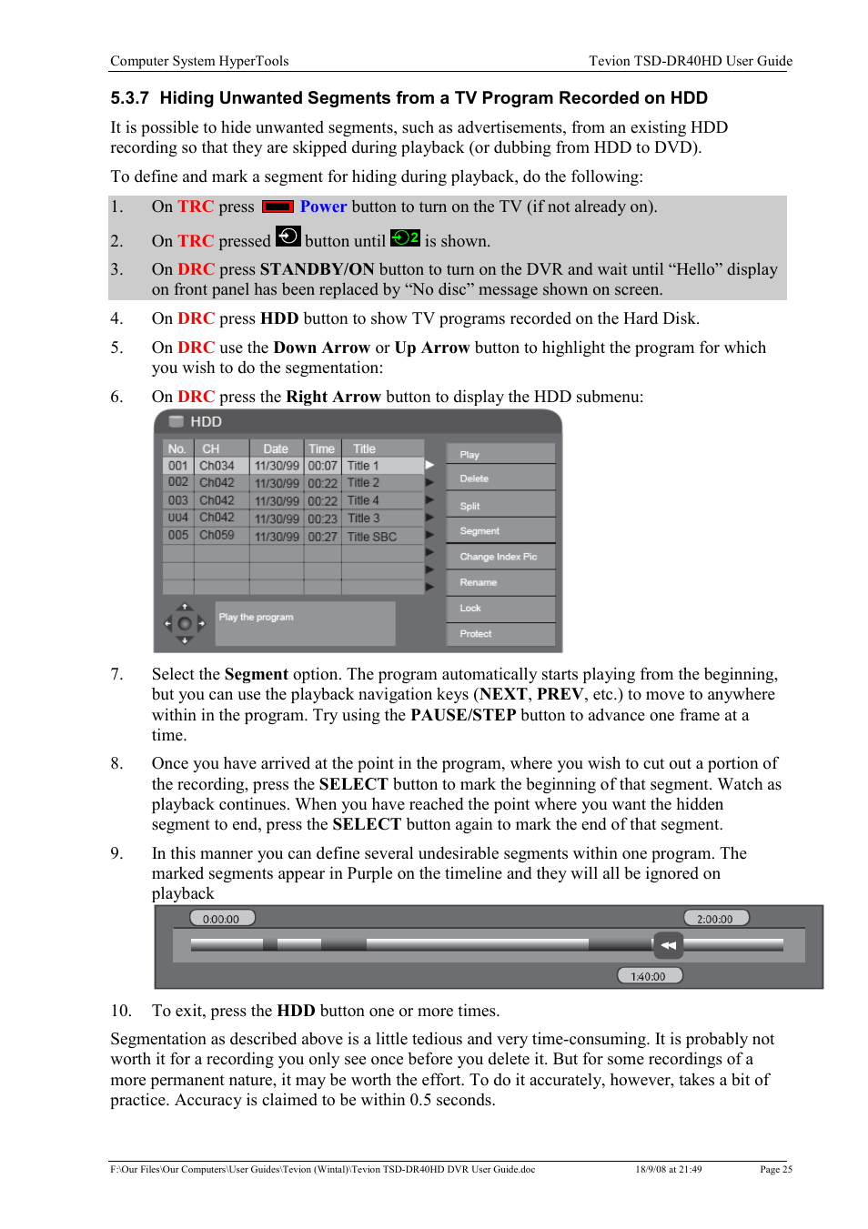 Toshiba Tevion TSD-DR40HD User Manual | Page 28 / 39
