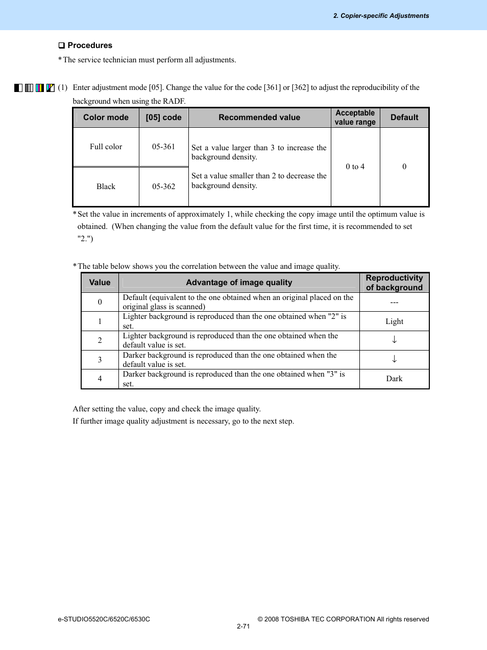 Toshiba e-Studio Imaging 6520c User Manual | Page 105 / 288