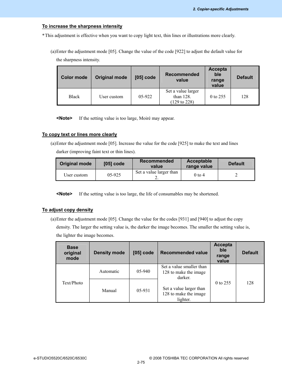 Toshiba e-Studio Imaging 6520c User Manual | Page 109 / 288