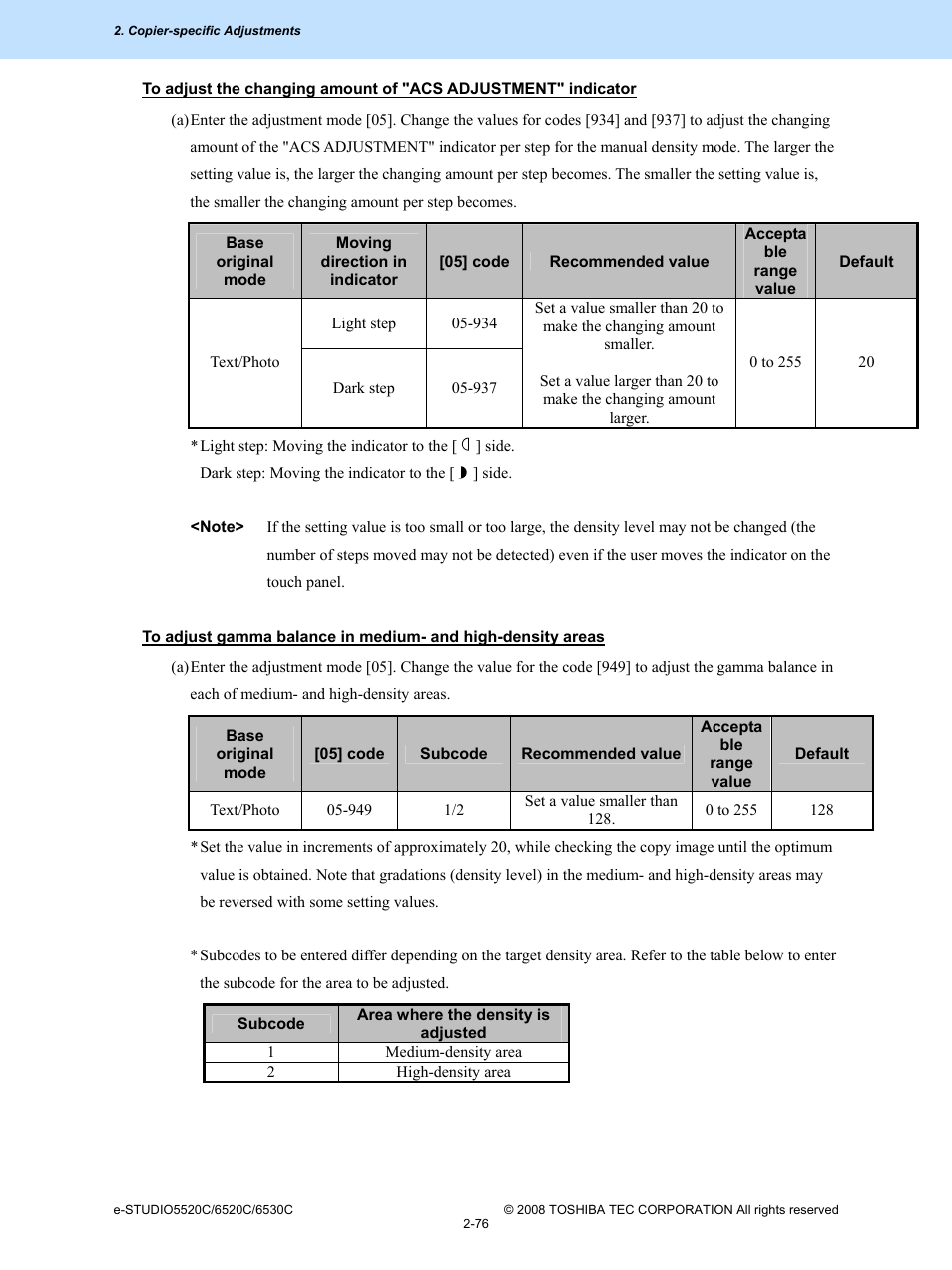 Toshiba e-Studio Imaging 6520c User Manual | Page 110 / 288