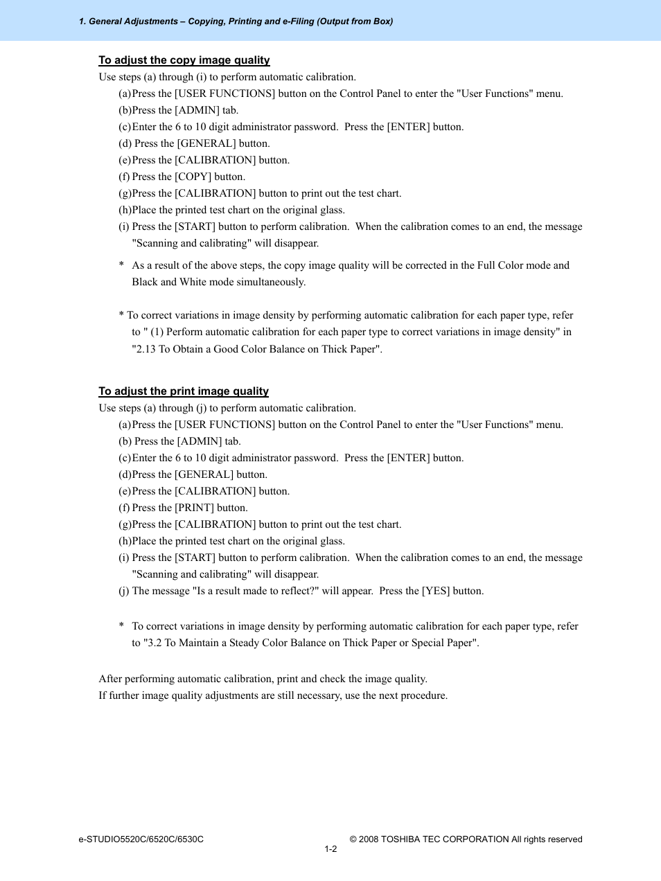 Toshiba e-Studio Imaging 6520c User Manual | Page 12 / 288