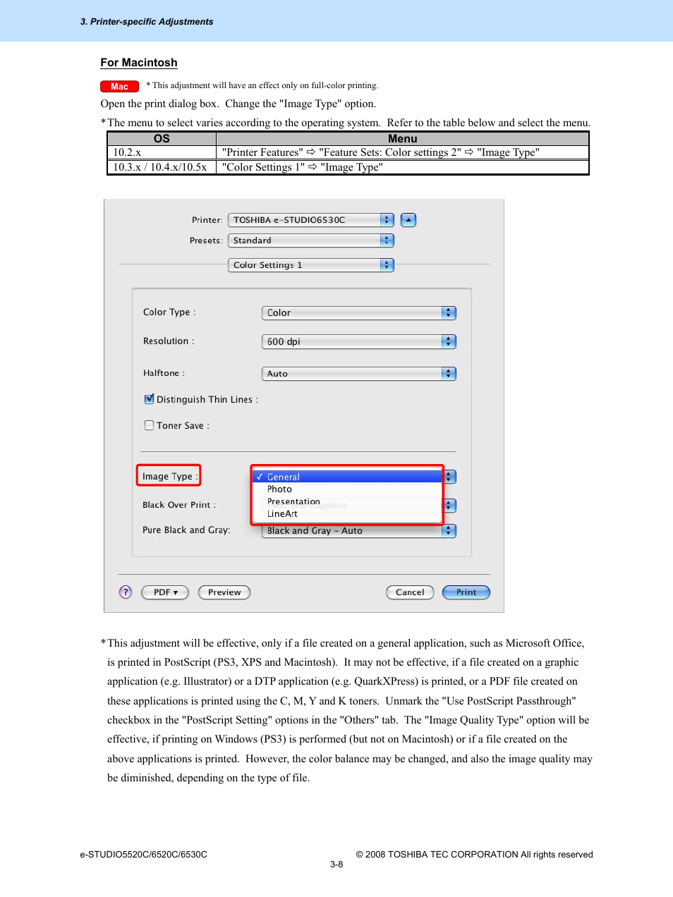 Toshiba e-Studio Imaging 6520c User Manual | Page 128 / 288