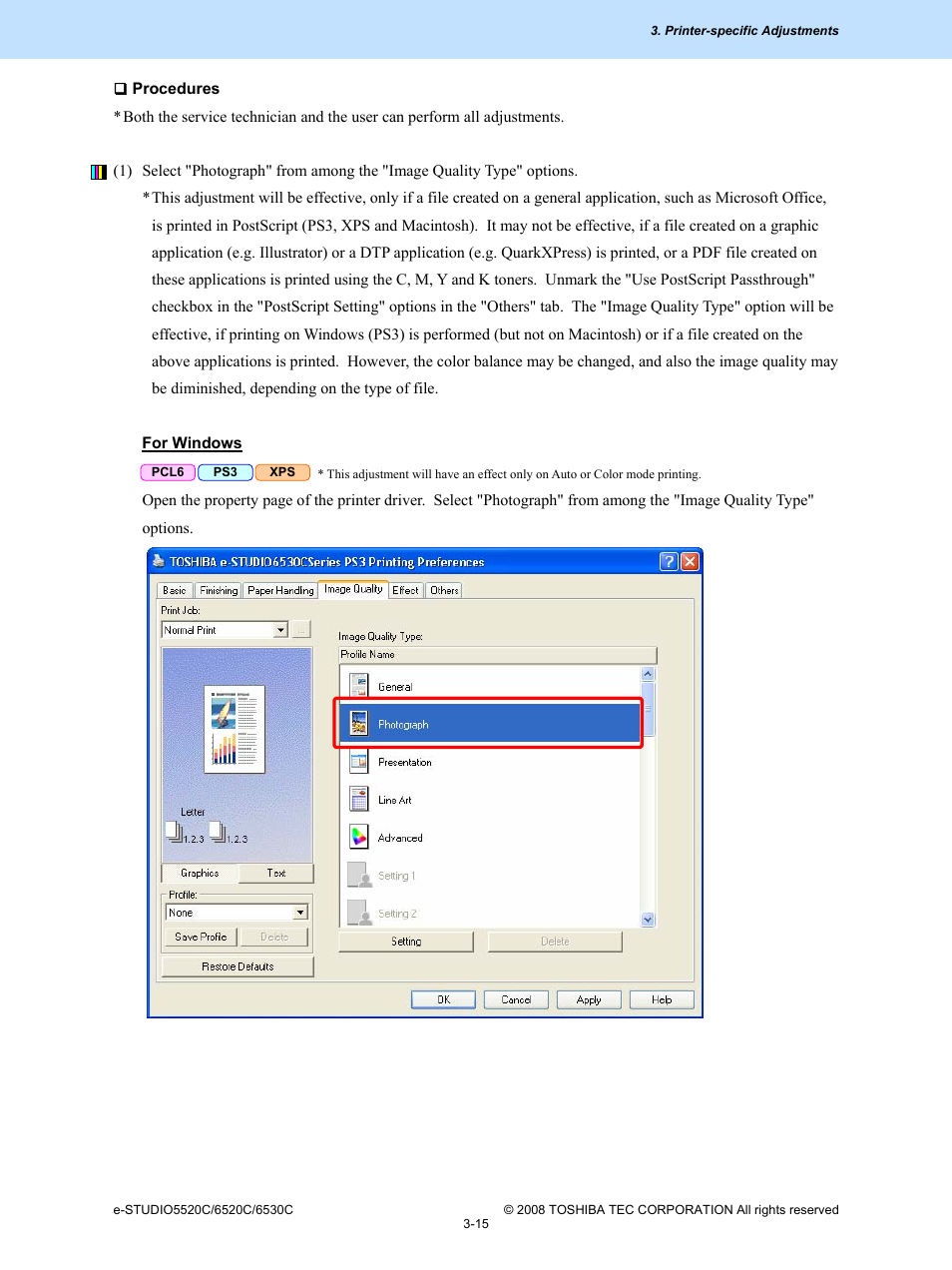 Toshiba e-Studio Imaging 6520c User Manual | Page 135 / 288