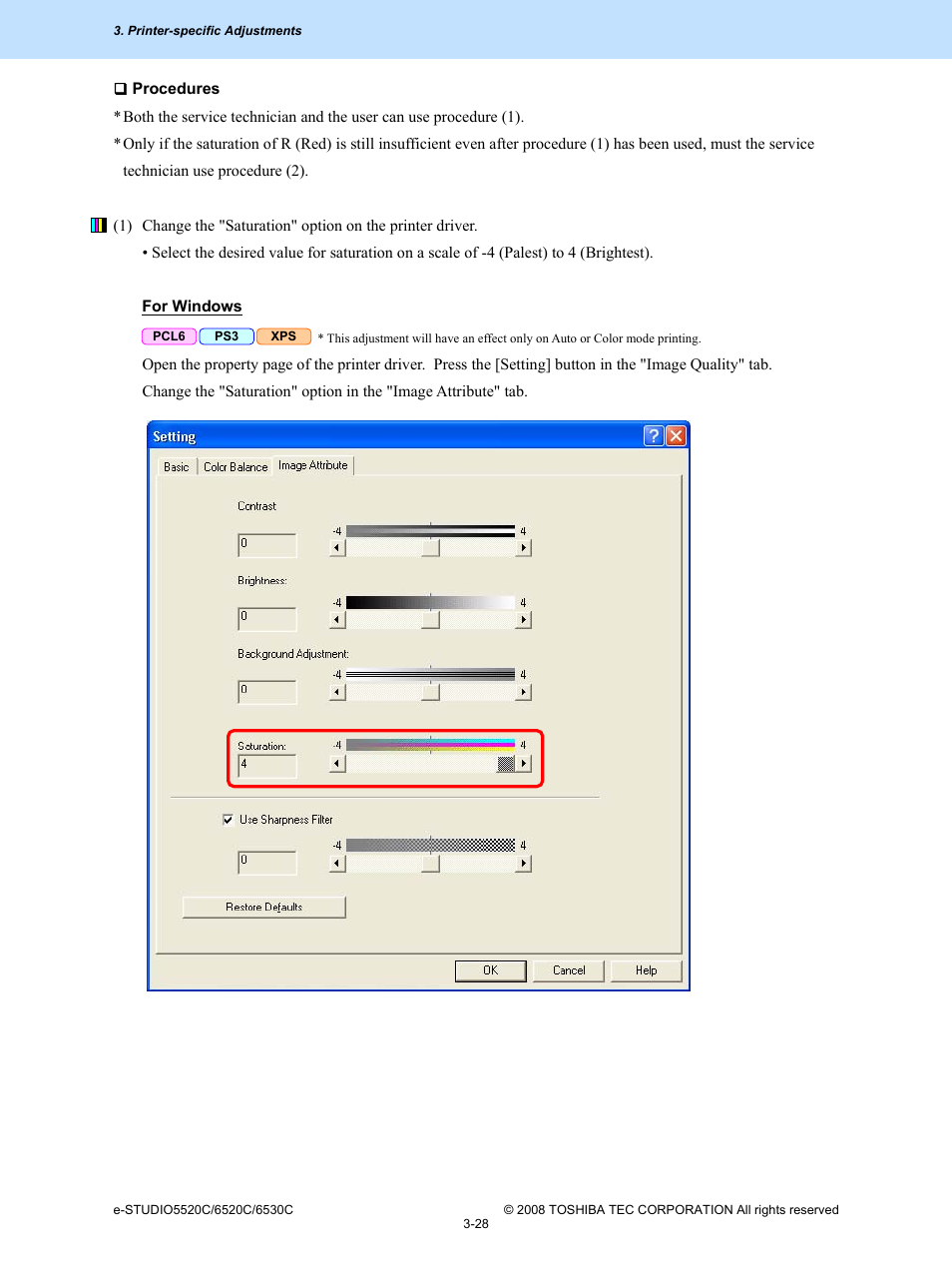 Toshiba e-Studio Imaging 6520c User Manual | Page 148 / 288