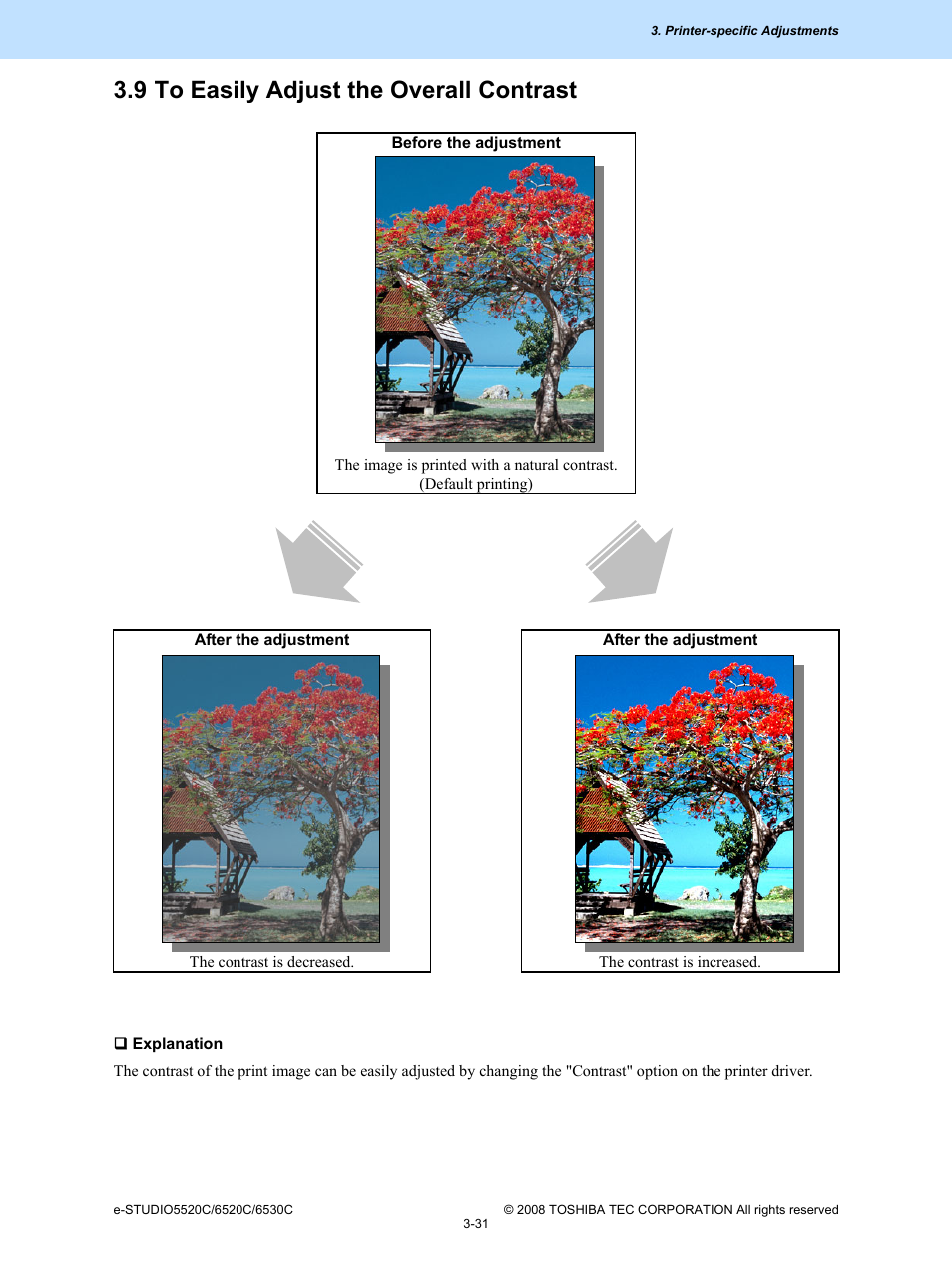 9 to easily adjust the overall contrast, 9 to easily adjust the overall contrast -31 | Toshiba e-Studio Imaging 6520c User Manual | Page 151 / 288