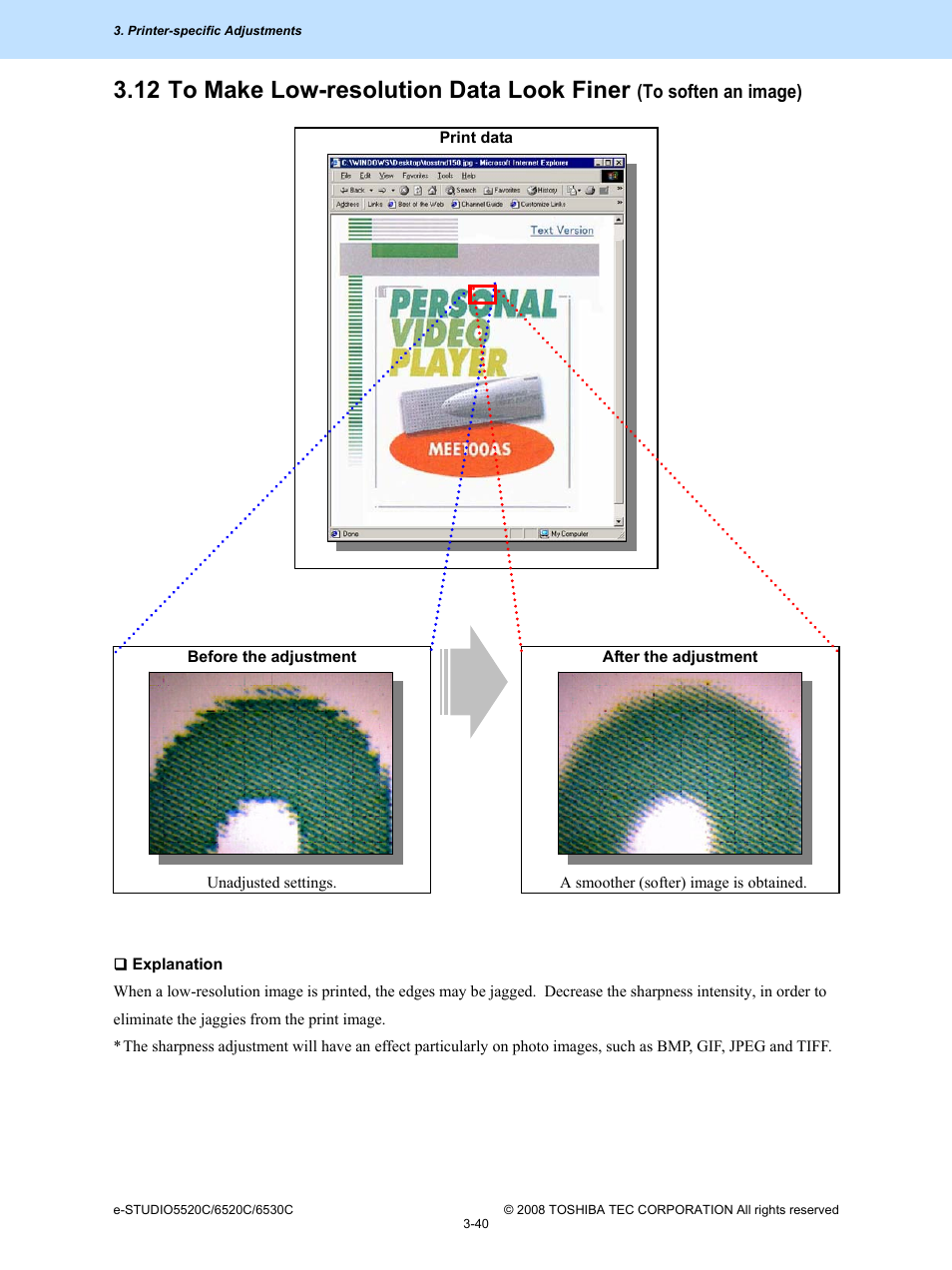 12 to make low-resolution data look finer | Toshiba e-Studio Imaging 6520c User Manual | Page 160 / 288