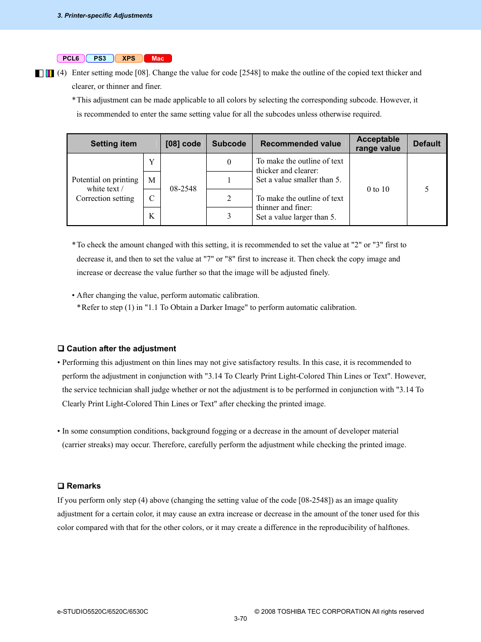 Toshiba e-Studio Imaging 6520c User Manual | Page 190 / 288