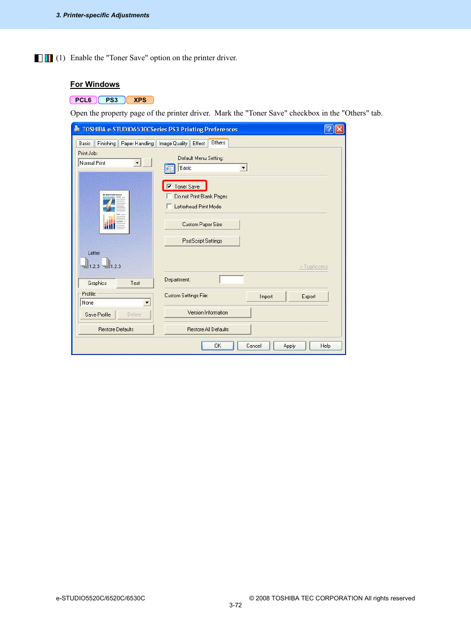 Toshiba e-Studio Imaging 6520c User Manual | Page 192 / 288