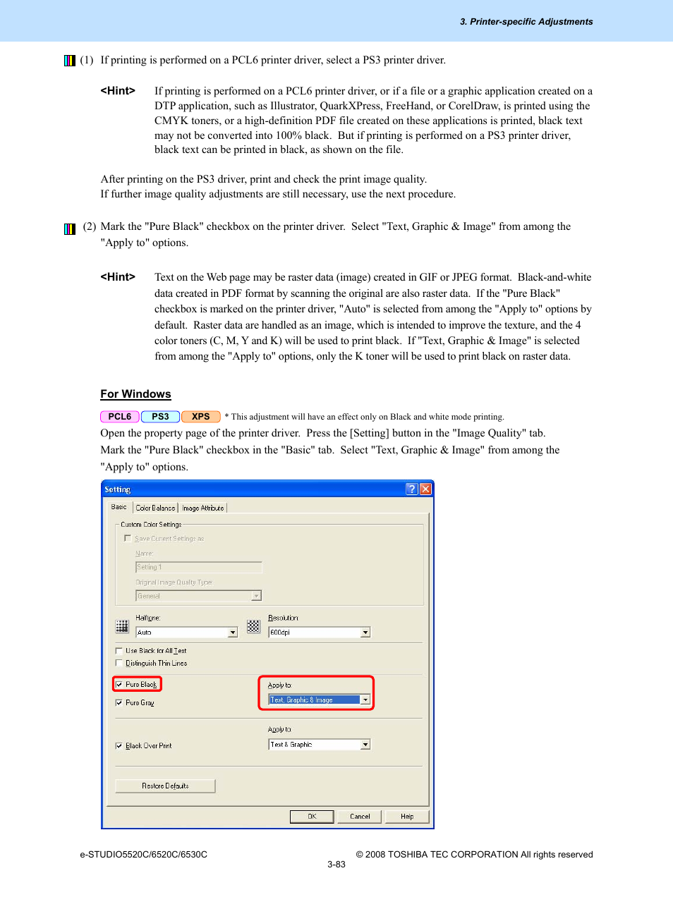 Toshiba e-Studio Imaging 6520c User Manual | Page 203 / 288