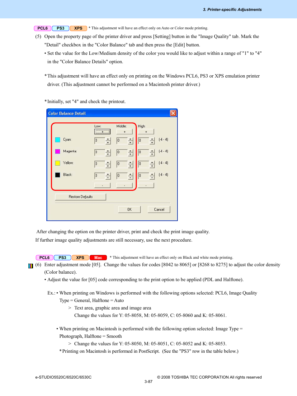 Toshiba e-Studio Imaging 6520c User Manual | Page 207 / 288