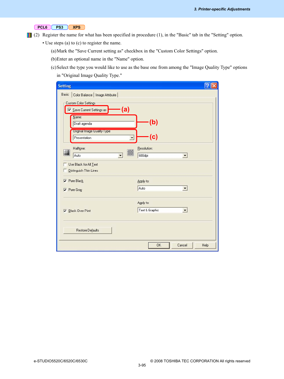 A) (b) (c) | Toshiba e-Studio Imaging 6520c User Manual | Page 215 / 288