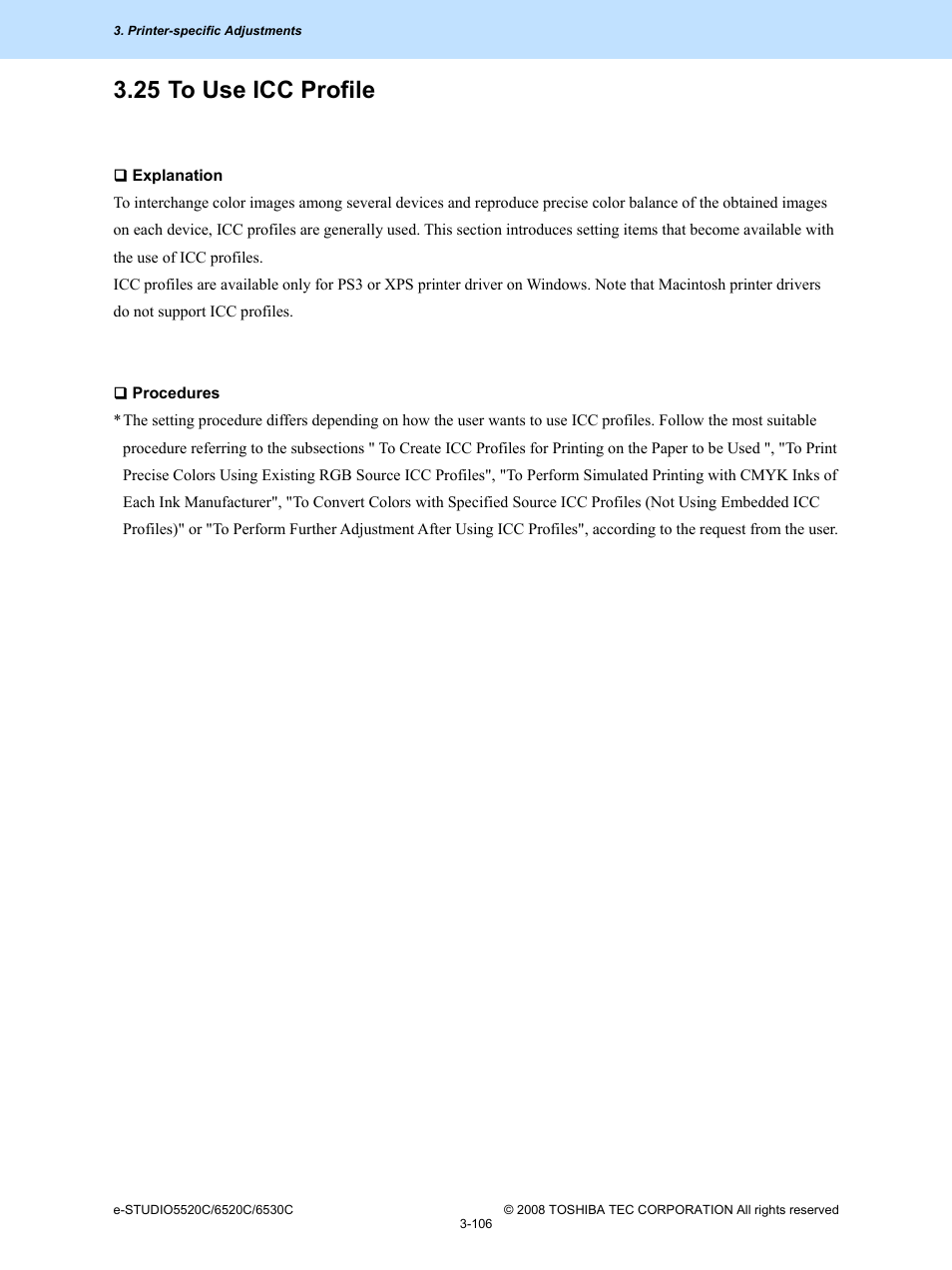 25 to use icc profile, 25 to use icc profile -106 | Toshiba e-Studio Imaging 6520c User Manual | Page 226 / 288