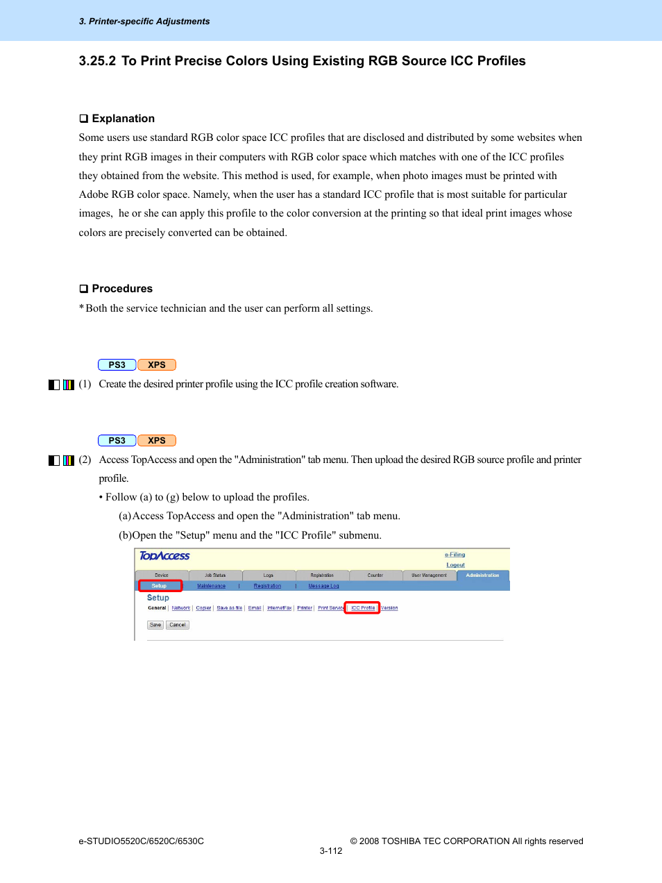 Toshiba e-Studio Imaging 6520c User Manual | Page 232 / 288