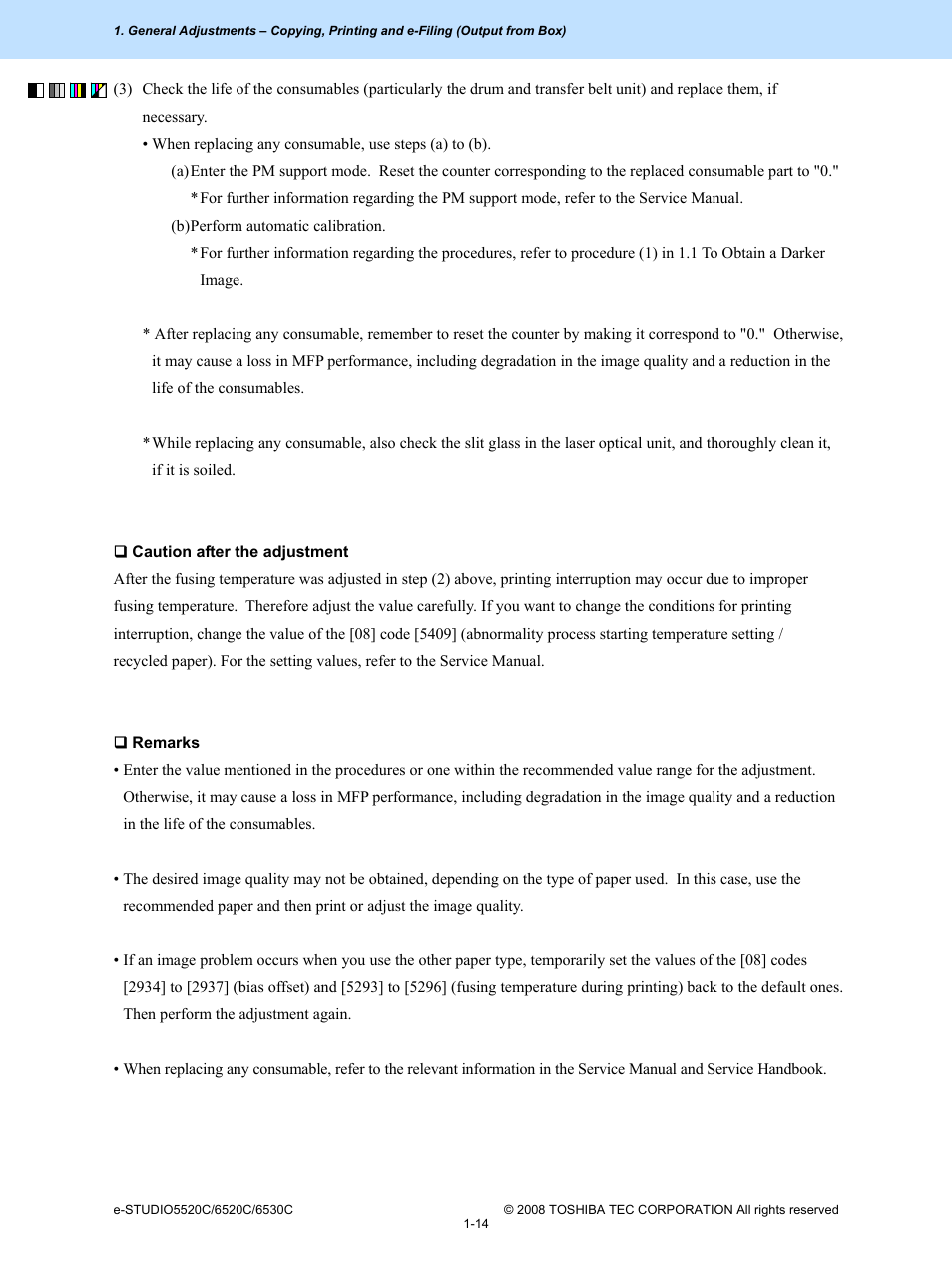 Toshiba e-Studio Imaging 6520c User Manual | Page 24 / 288