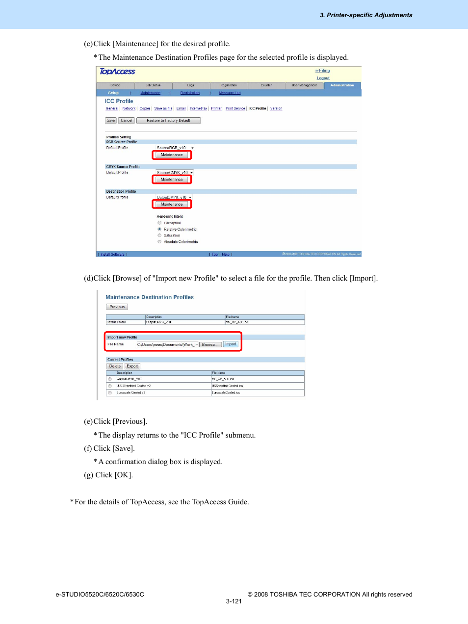 Toshiba e-Studio Imaging 6520c User Manual | Page 241 / 288