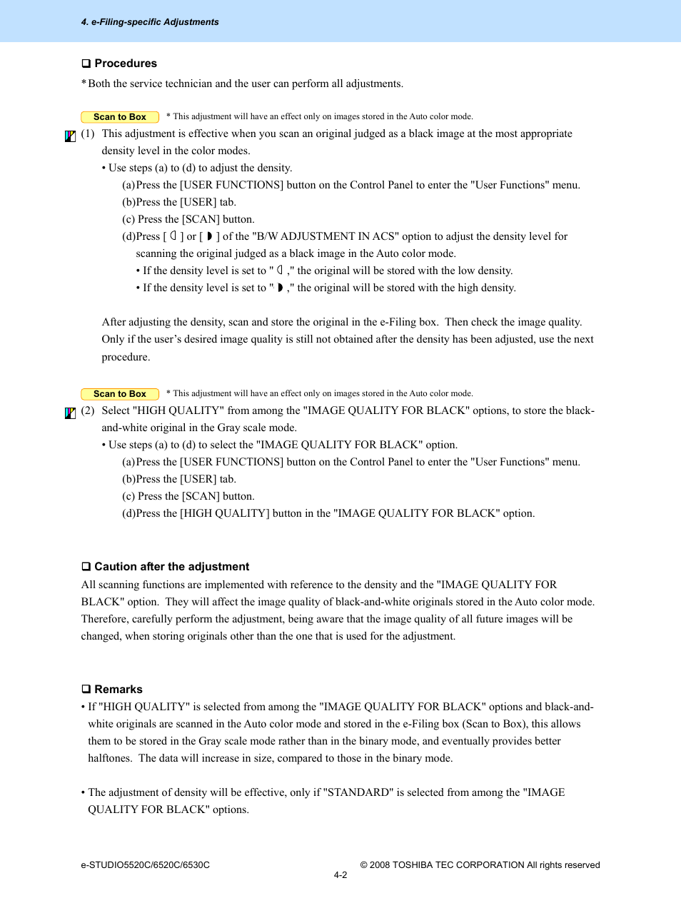 Toshiba e-Studio Imaging 6520c User Manual | Page 250 / 288