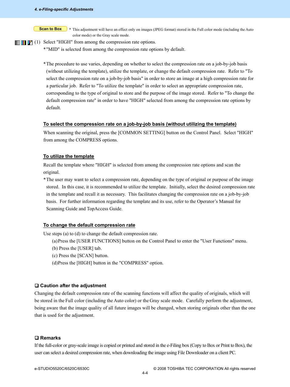 Toshiba e-Studio Imaging 6520c User Manual | Page 252 / 288