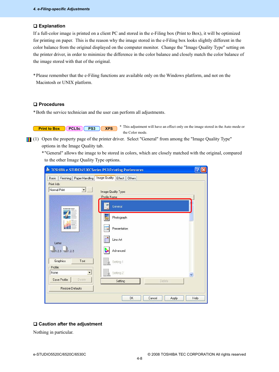 Toshiba e-Studio Imaging 6520c User Manual | Page 256 / 288