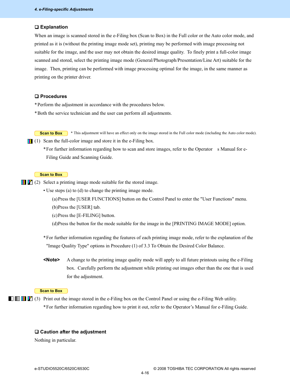 Toshiba e-Studio Imaging 6520c User Manual | Page 264 / 288