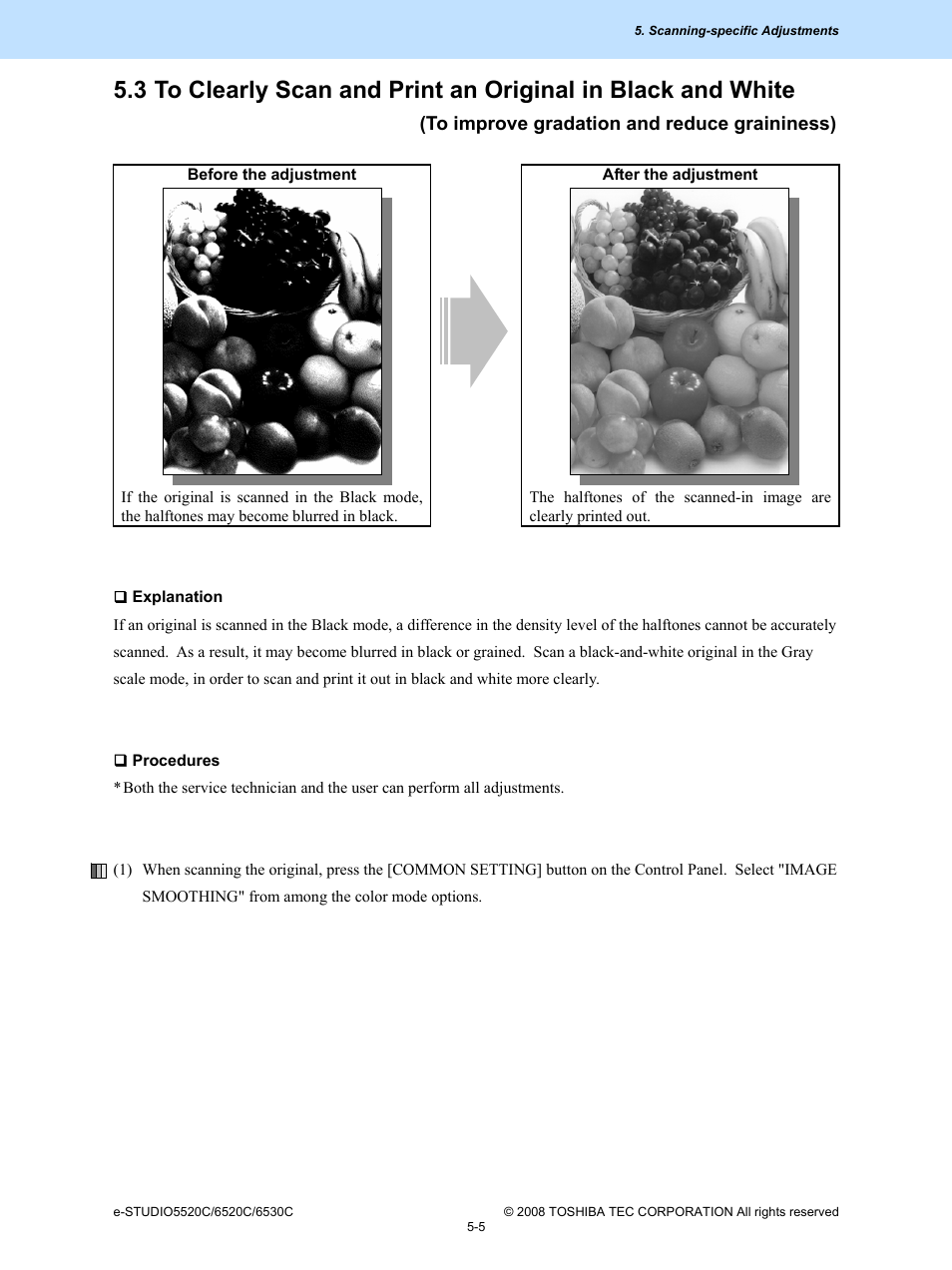 To improve gradation and reduce graininess) | Toshiba e-Studio Imaging 6520c User Manual | Page 271 / 288