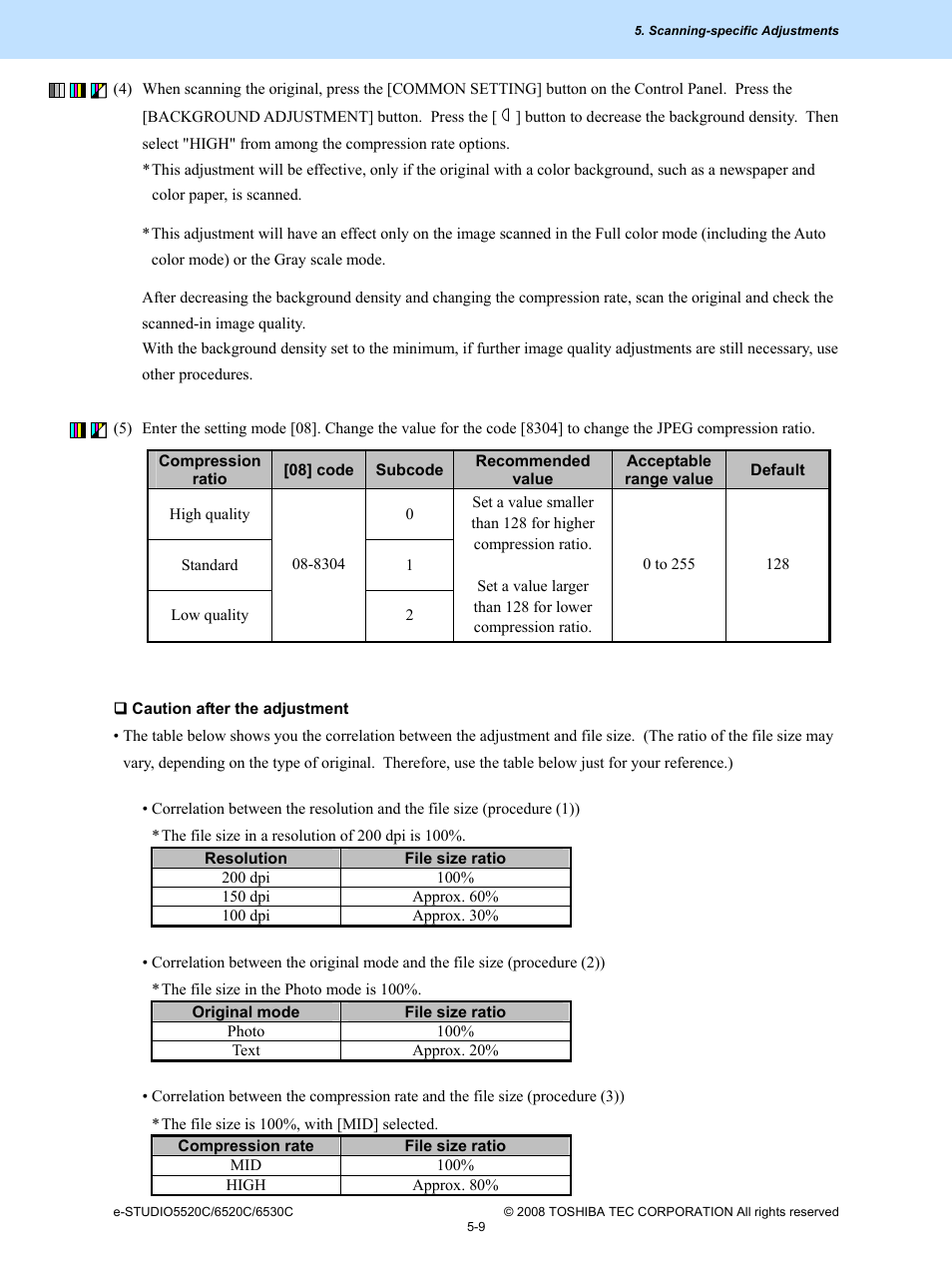 Toshiba e-Studio Imaging 6520c User Manual | Page 275 / 288