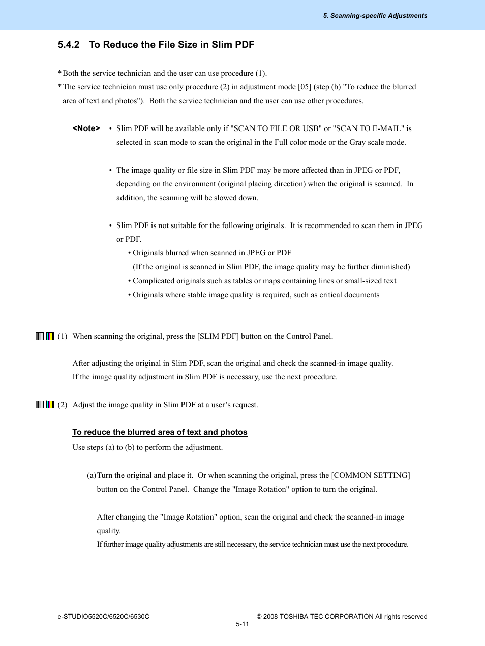 2 to reduce the file size in slim pdf, 2 to reduce the file size in slim pdf -11 | Toshiba e-Studio Imaging 6520c User Manual | Page 277 / 288