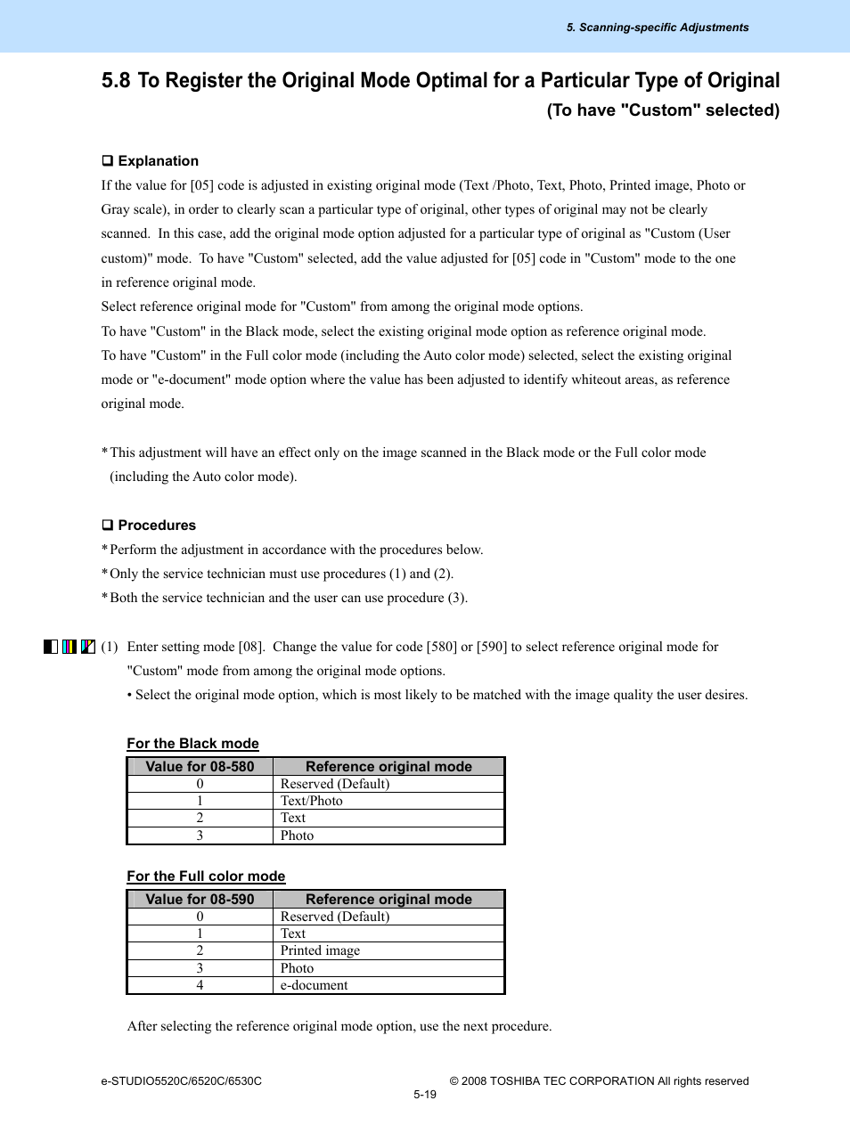 To have "custom" selected) -19 | Toshiba e-Studio Imaging 6520c User Manual | Page 285 / 288