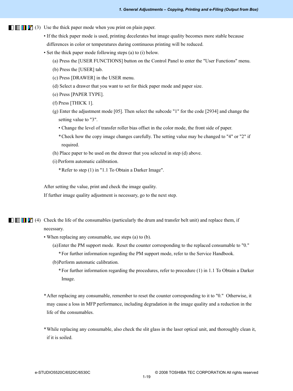 Toshiba e-Studio Imaging 6520c User Manual | Page 29 / 288