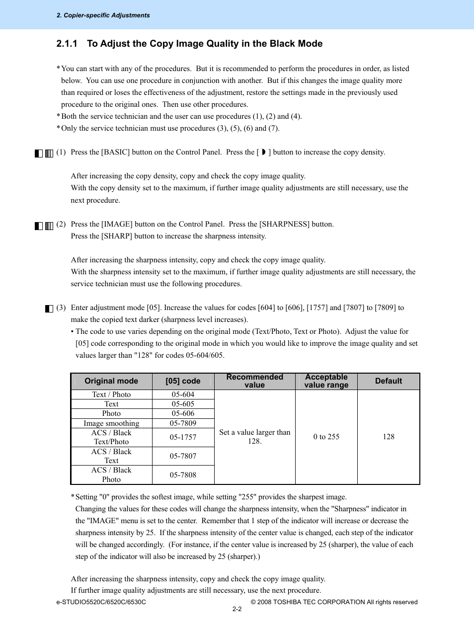 Toshiba e-Studio Imaging 6520c User Manual | Page 36 / 288