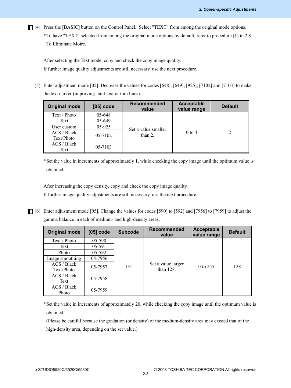 Toshiba e-Studio Imaging 6520c User Manual | Page 37 / 288