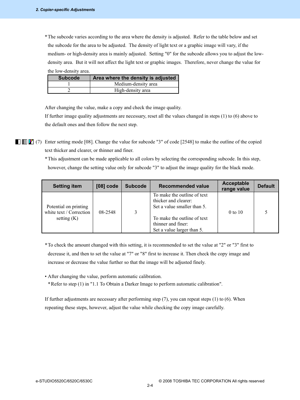 Toshiba e-Studio Imaging 6520c User Manual | Page 38 / 288