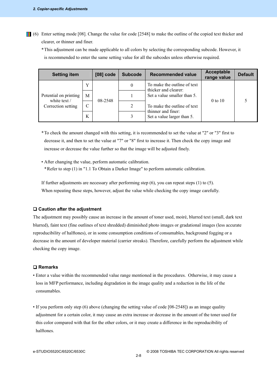 Toshiba e-Studio Imaging 6520c User Manual | Page 42 / 288