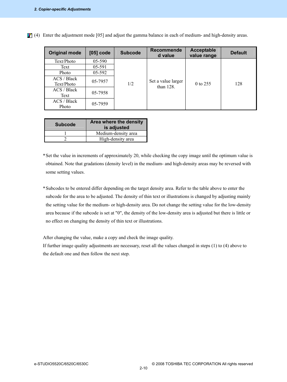 Toshiba e-Studio Imaging 6520c User Manual | Page 44 / 288