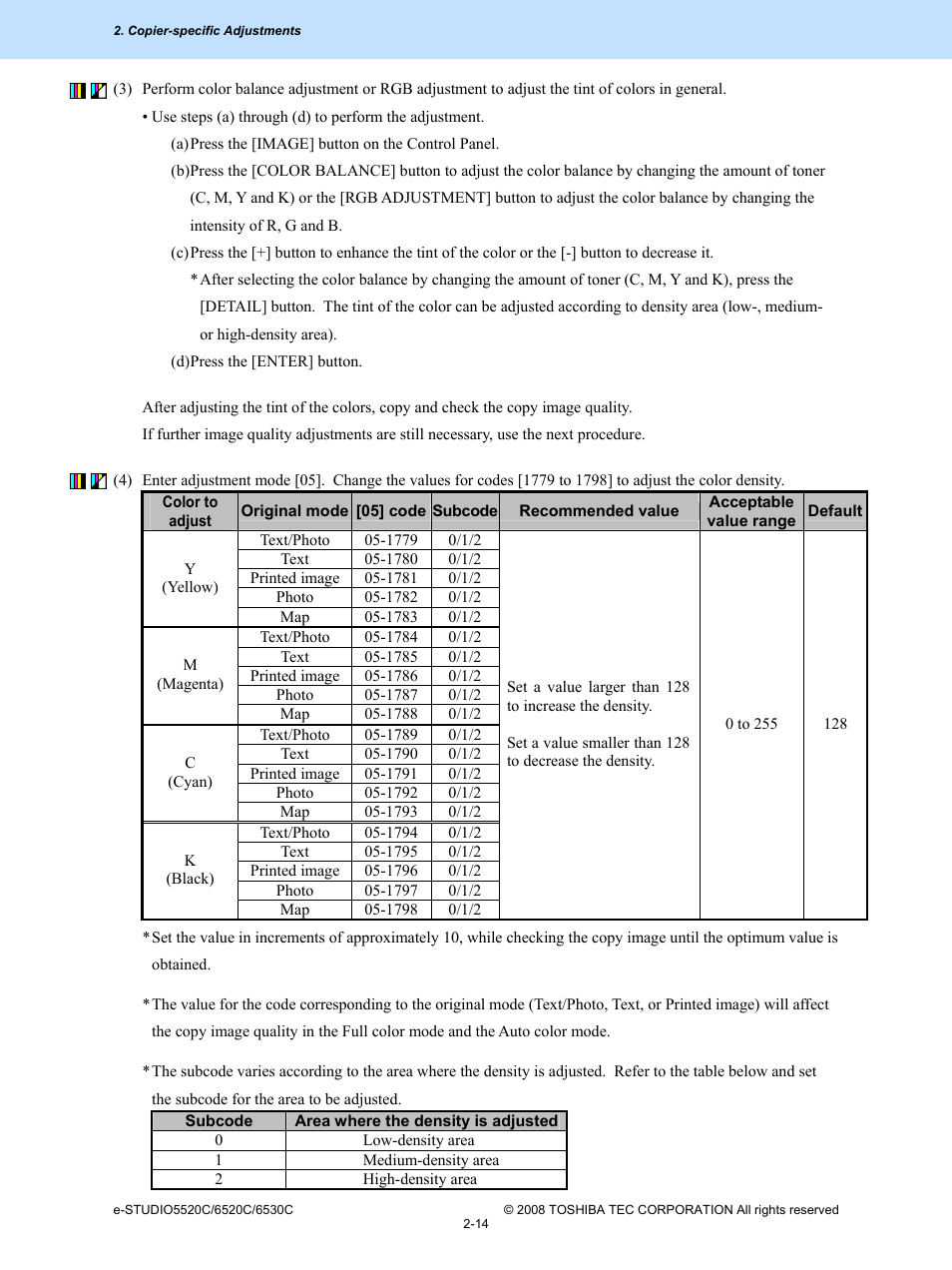 Toshiba e-Studio Imaging 6520c User Manual | Page 48 / 288