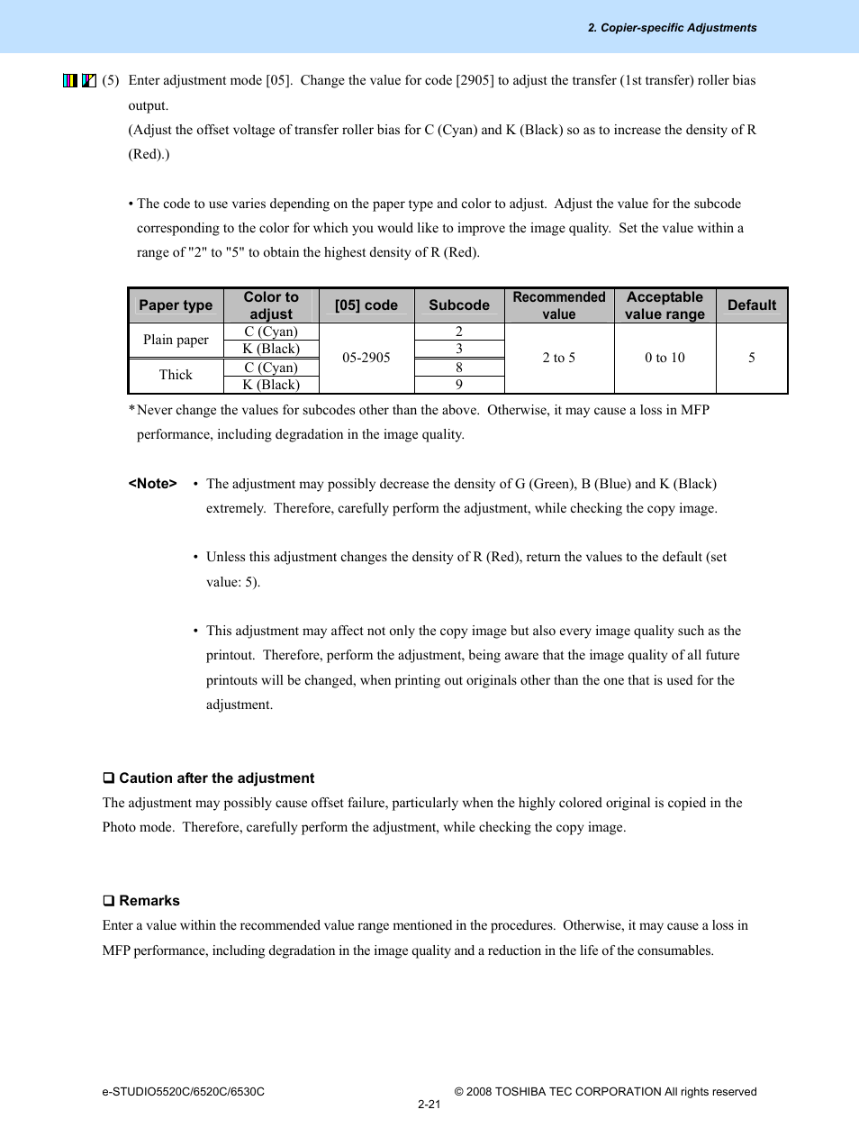 Toshiba e-Studio Imaging 6520c User Manual | Page 55 / 288