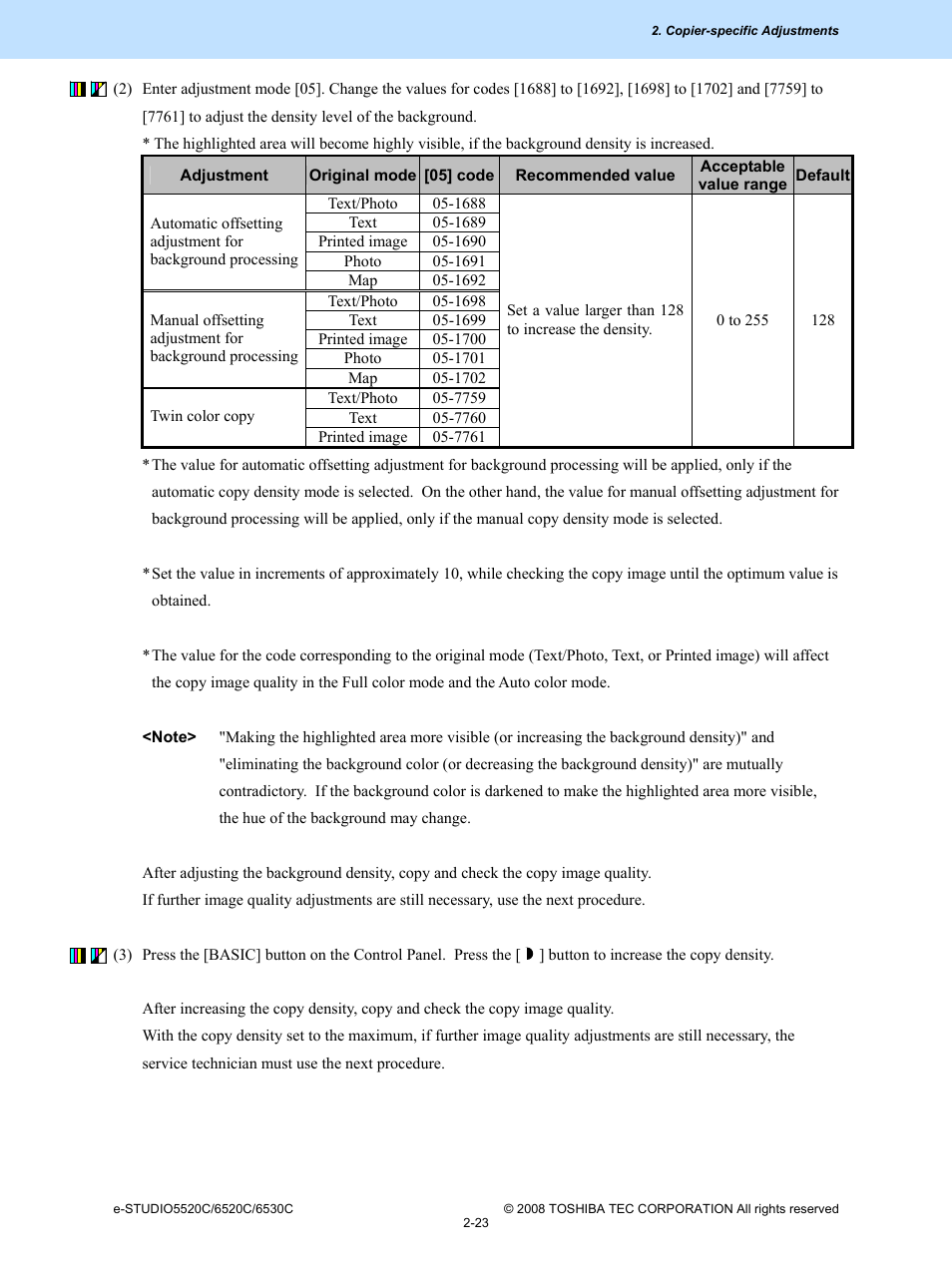 Toshiba e-Studio Imaging 6520c User Manual | Page 57 / 288