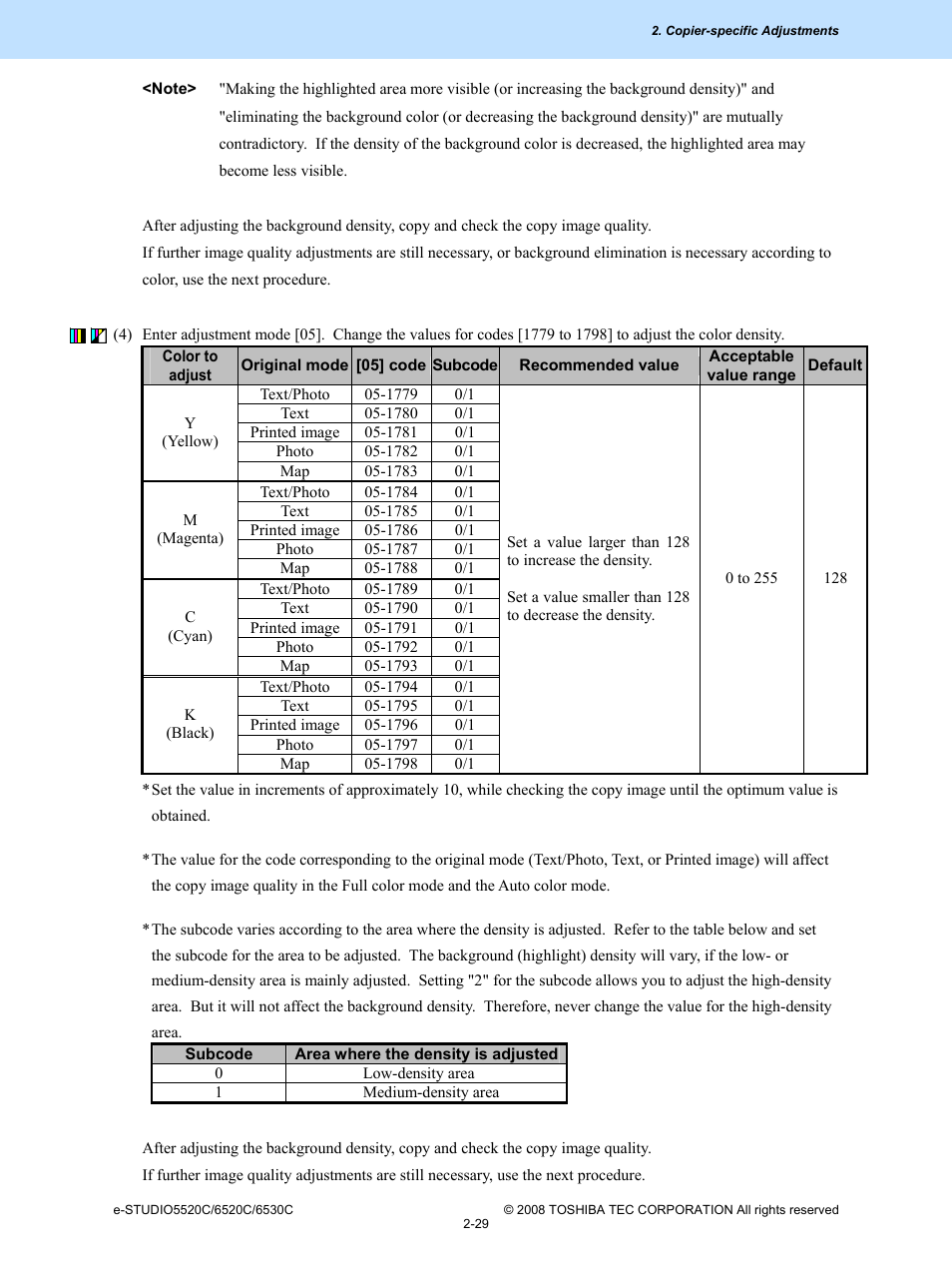 Toshiba e-Studio Imaging 6520c User Manual | Page 63 / 288