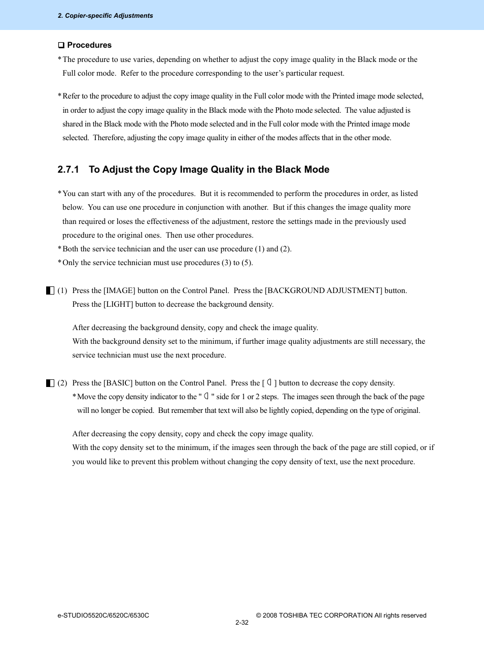 Toshiba e-Studio Imaging 6520c User Manual | Page 66 / 288