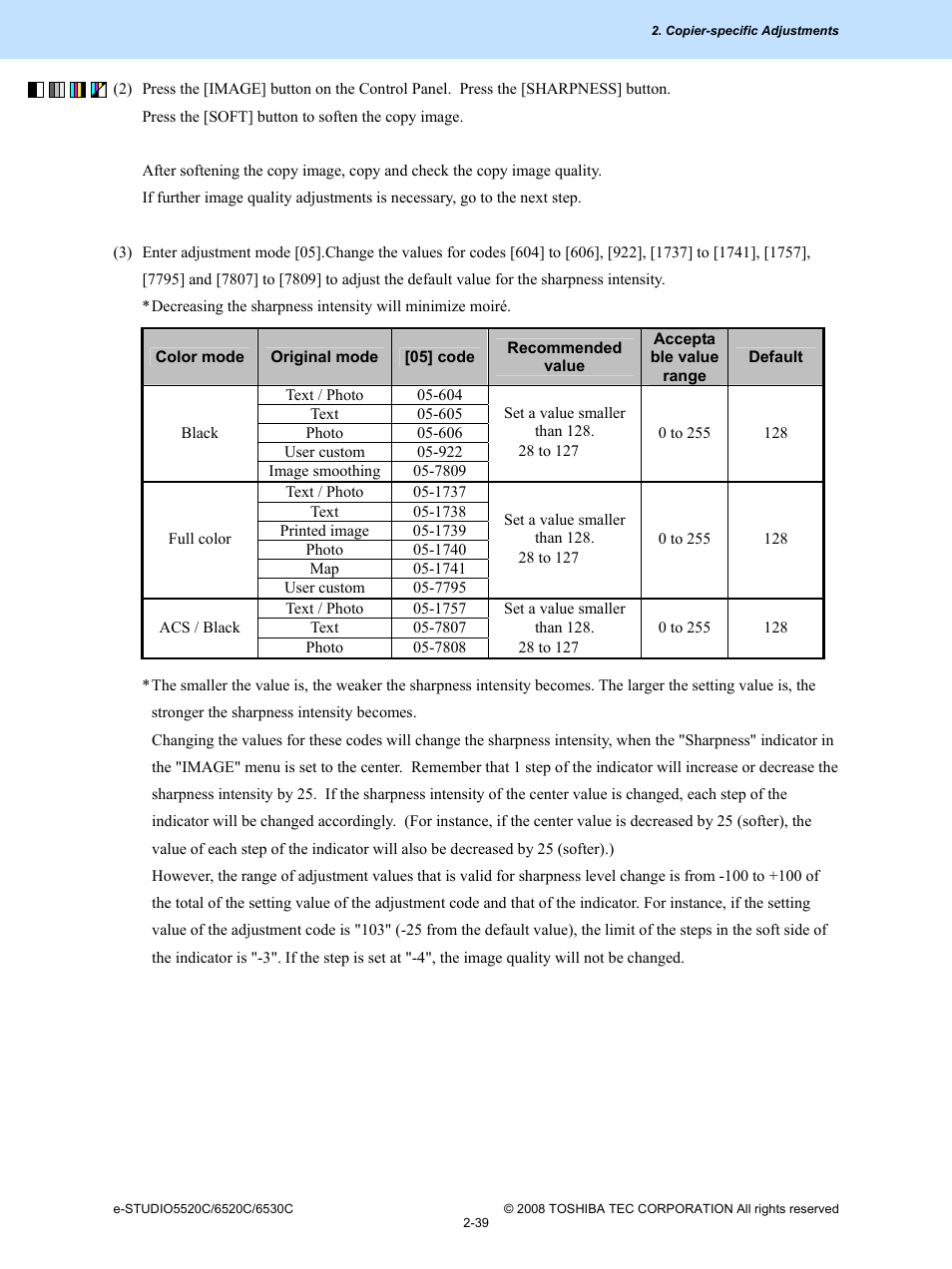 Toshiba e-Studio Imaging 6520c User Manual | Page 73 / 288