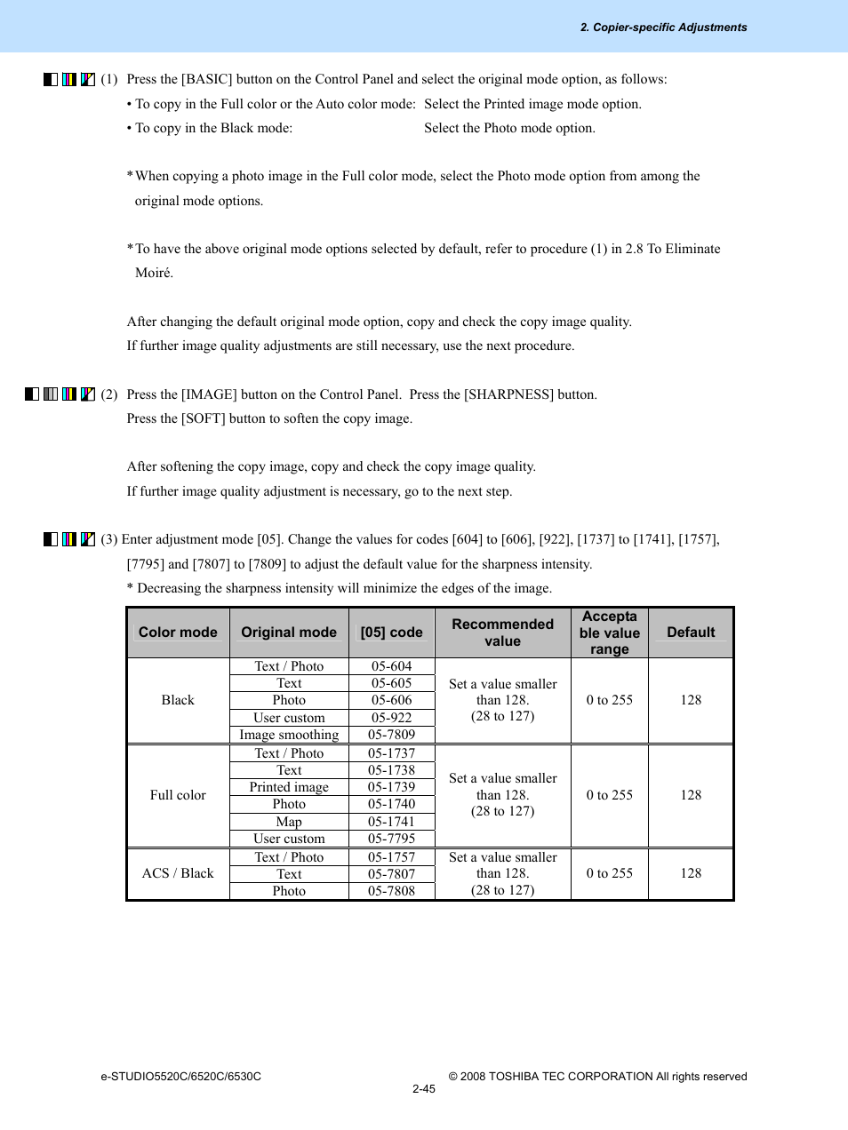 Toshiba e-Studio Imaging 6520c User Manual | Page 79 / 288