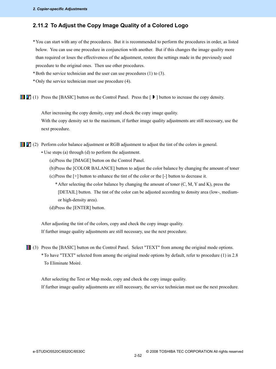 Toshiba e-Studio Imaging 6520c User Manual | Page 86 / 288