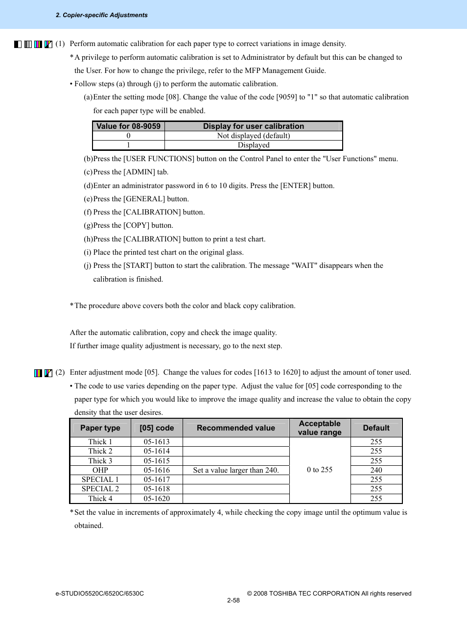 Toshiba e-Studio Imaging 6520c User Manual | Page 92 / 288