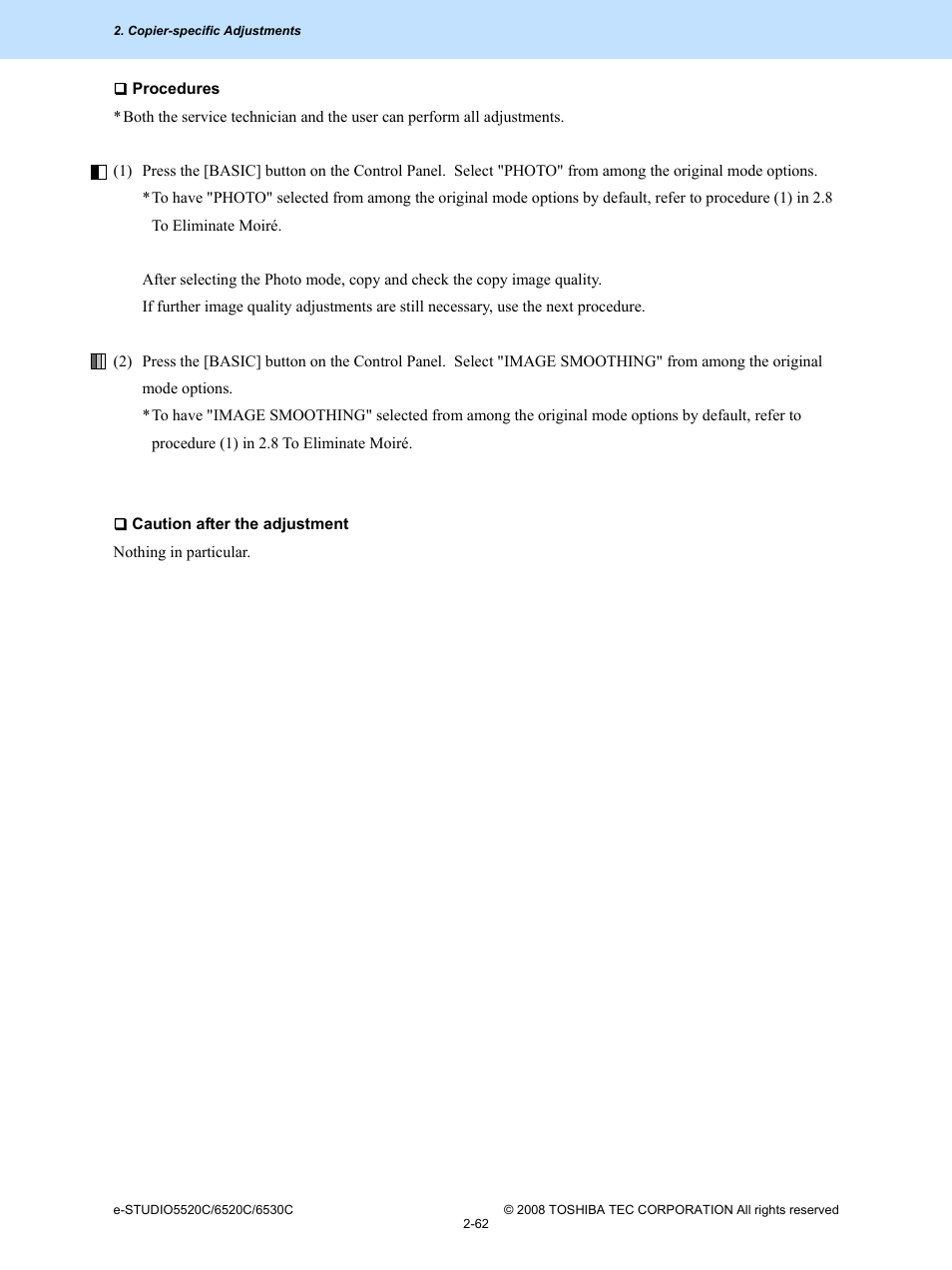 Toshiba e-Studio Imaging 6520c User Manual | Page 96 / 288