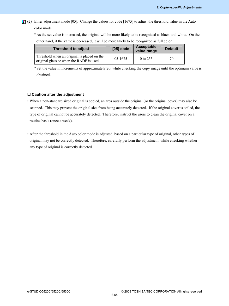 Toshiba e-Studio Imaging 6520c User Manual | Page 99 / 288