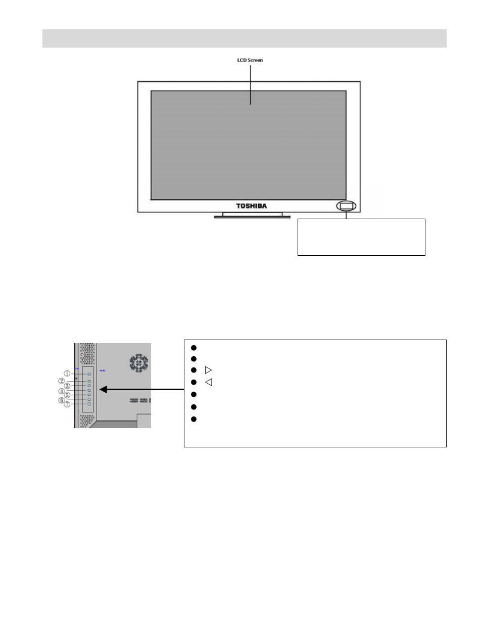 Names and functions of controls <unit | Toshiba P32LSA User Manual | Page 12 / 33