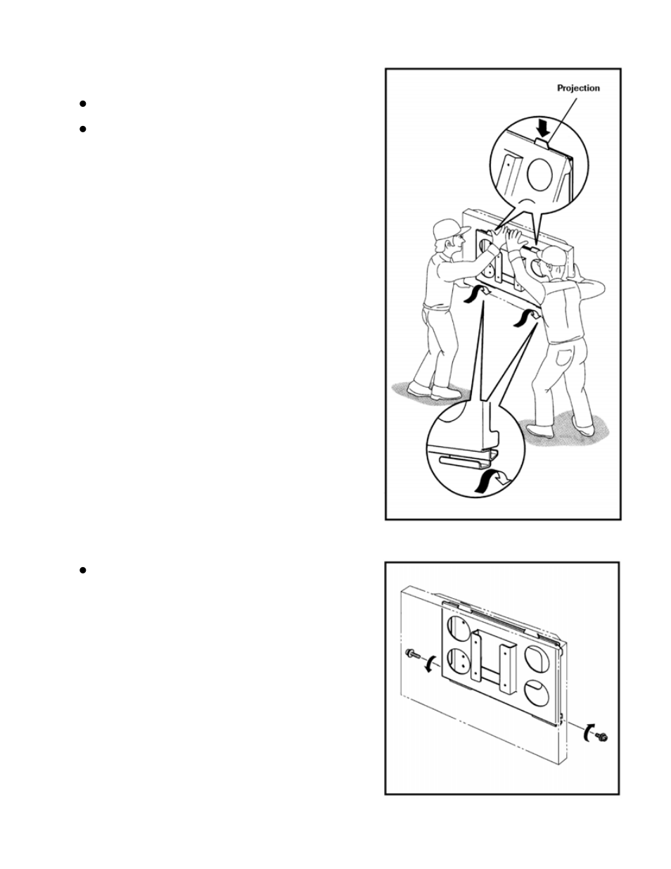 Mount the lcd monitor on the bracket | Toshiba P32LSA User Manual | Page 22 / 33