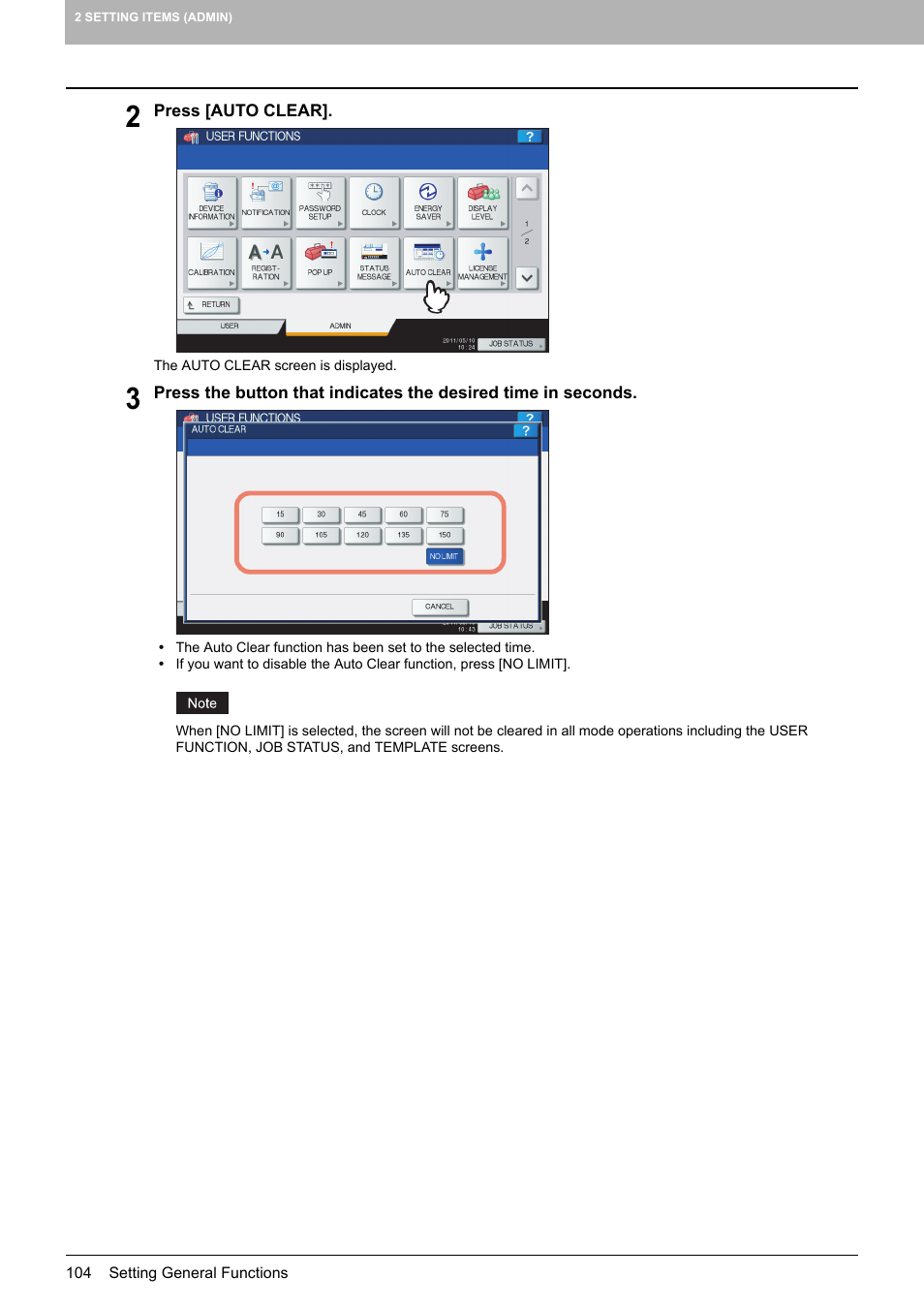 Toshiba multifunctional digital color systems e-STUDIO4540C User Manual | Page 106 / 282
